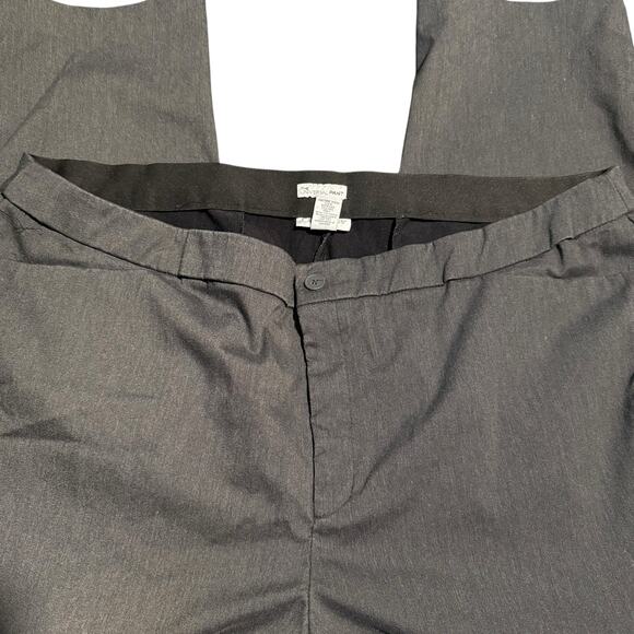 Catherines The Universal Pant, Charcoal Gray Stretch Dress Pants, Plus Size 30W - Picture 1 of 5